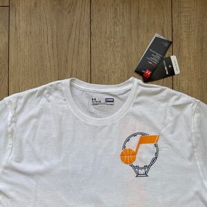 Under Armour Utah Jazz T-Shirt White NBA Basketball Men’s XL Loose Fit NWT